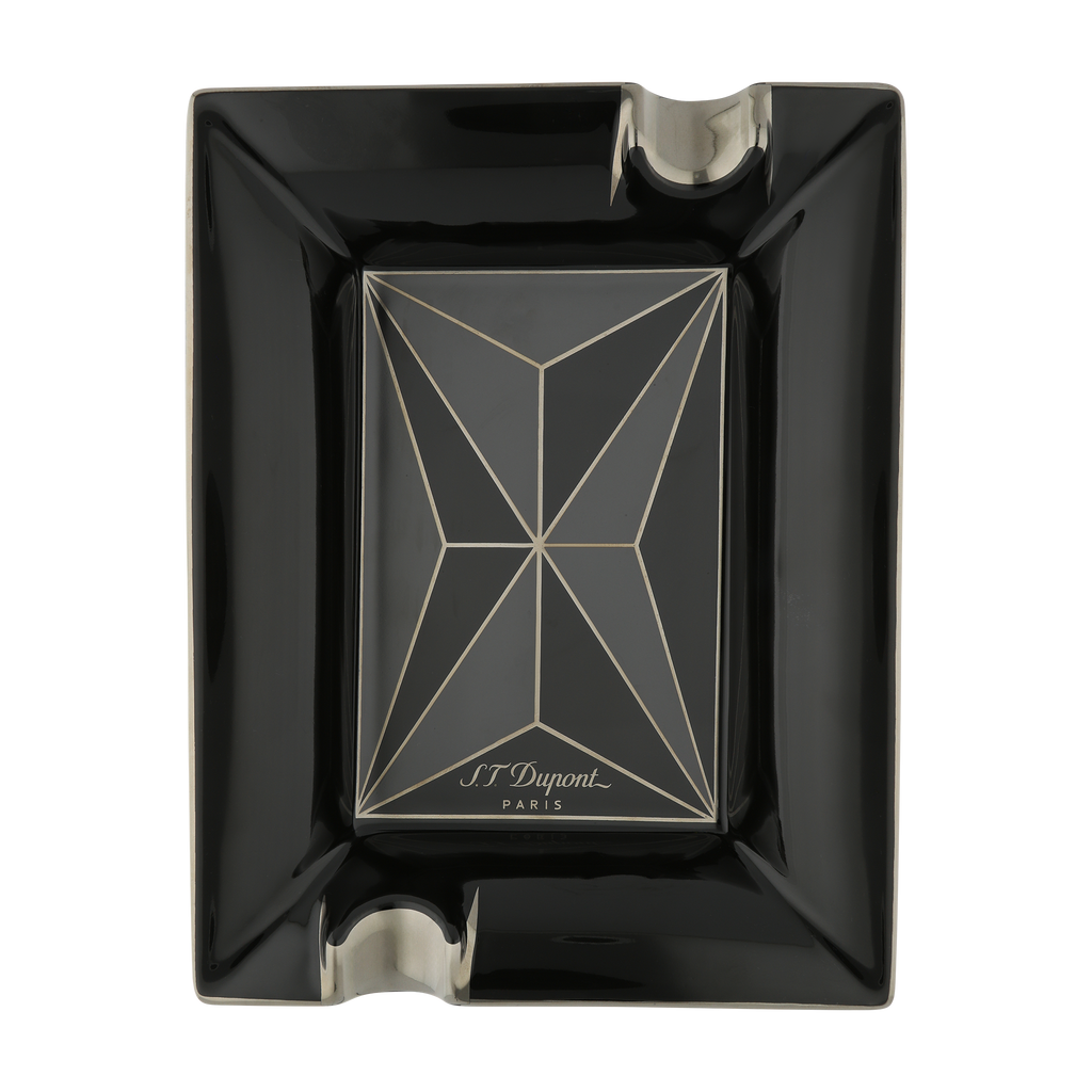 S.T. Dupont Ashtray Porcelain Fire X Black 006470