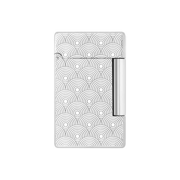 S.T. Dupont Initial Guilloche lighter Silver - 020844