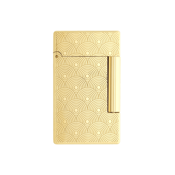 S.T. Dupont Initial Guilloche lighter Gold - 020845