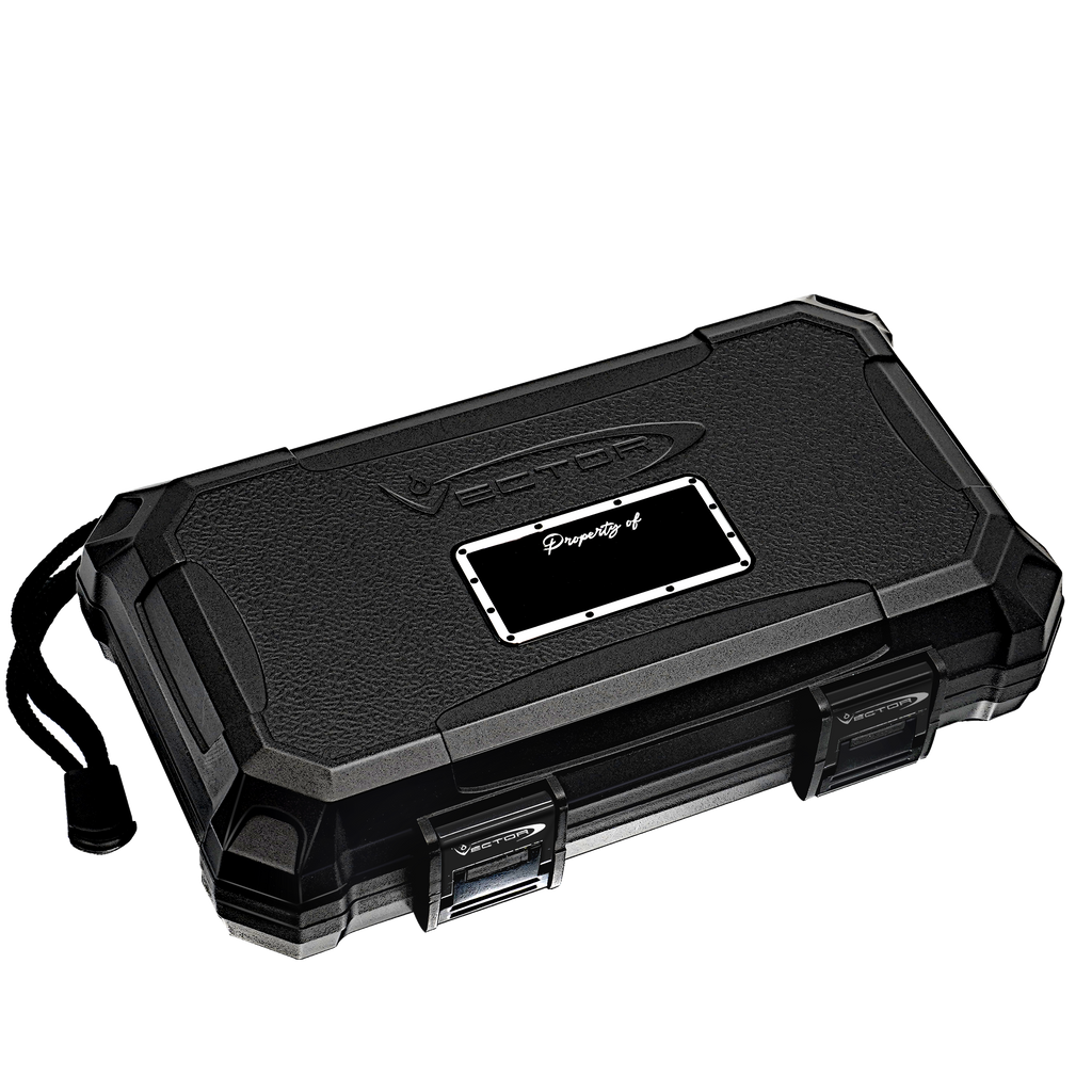 VECTOR Travel 5 Cigar Hard Case Black