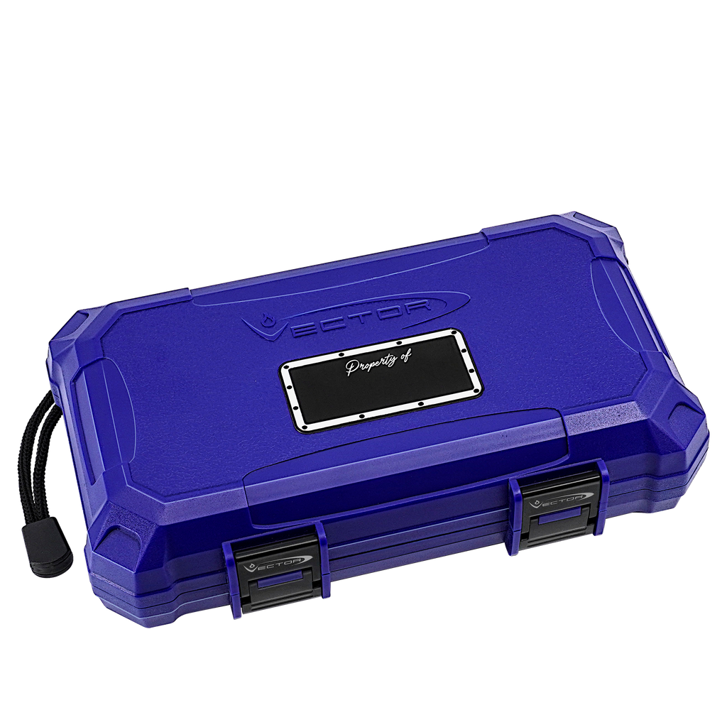 VECTOR Travel 5 Cigar Hard Case Blue