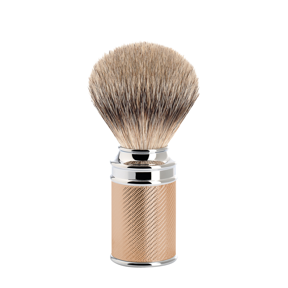 MUHLE - TRADITIONAL shaving brush, Rose Gold plated, silvertip badger 091 M 89 RG