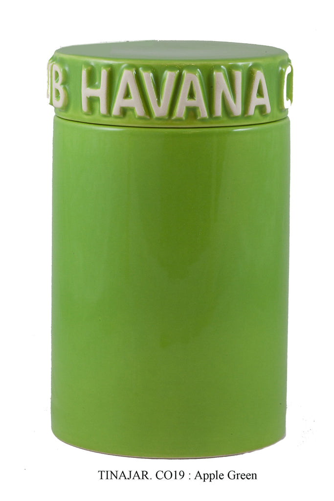 Club Havana Humidor Jar - Apple Green/Vert Pomme