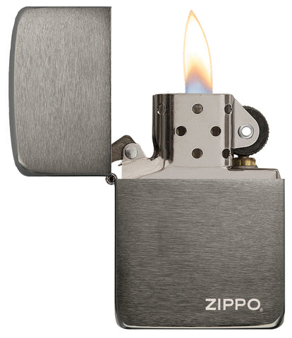 Zippo 1941 Replica Black Ice with Logo 24485