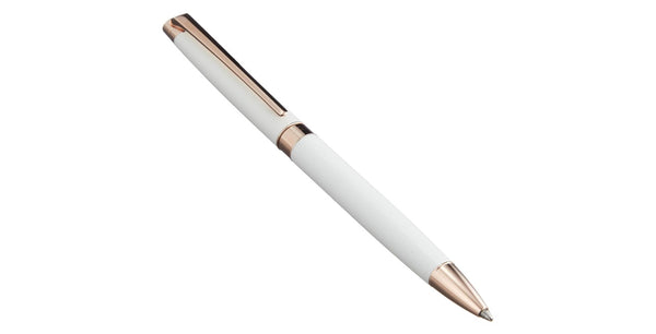 Caran D'ache LÉMAN SLIM White /Rose Gold Ballpoint Pen 4781.001