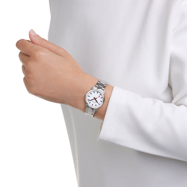 Mondaine Classic 30mm Silver Stainless Steel Watch A658.30323.11SBJ