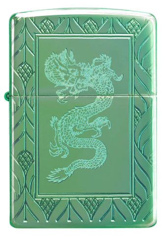 Zippo Armor HP Green Elegant Dragon 49054