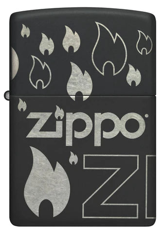 Zippo Design (Black Matte Laser 360) 48908