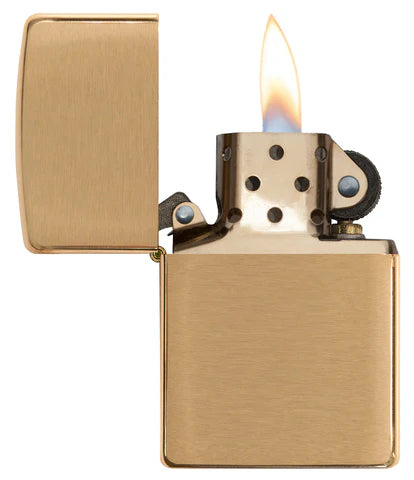 Zippo Brushed Brass w/o Engraving 204B