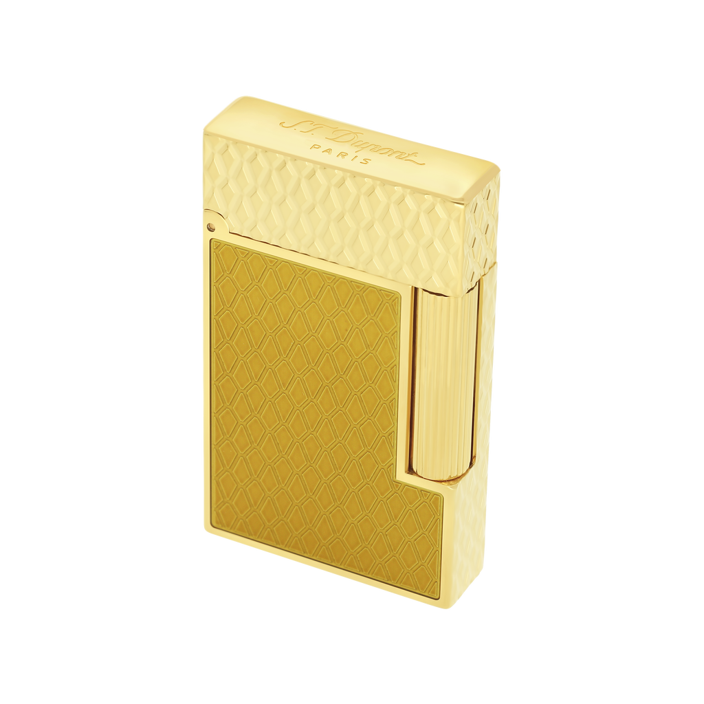 S.T. Dupont LINE 2 HONEY AND GOLDEN DRAGON SCALES LIGHTER - C16630