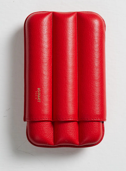 BOSQUET 3 Finger Cigar Case Red CL3R