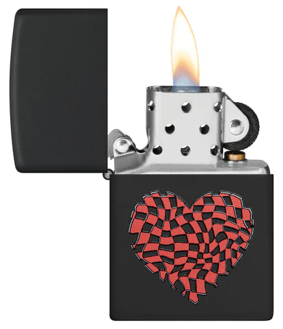 Zippo Checkered Heart 48719