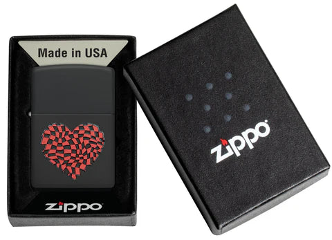 Zippo Checkered Heart 48719