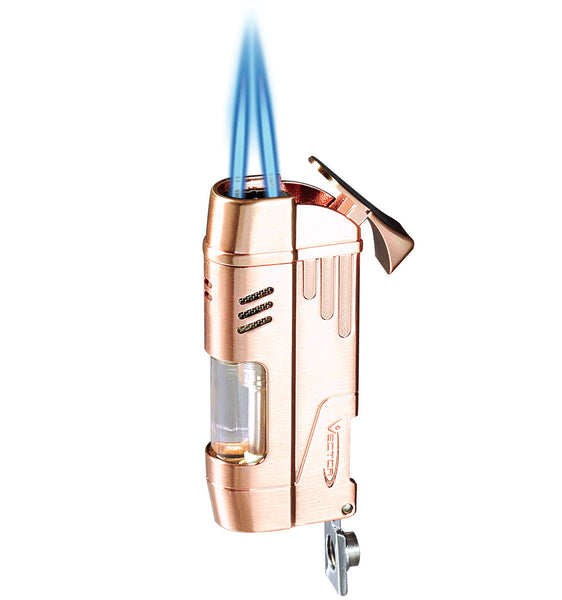 VECTOR Delta Double Flame Torch Lighter Gold
