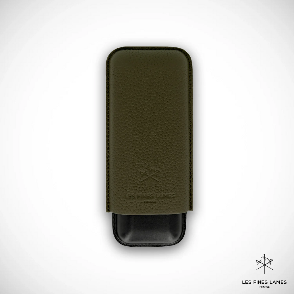 LES FINES LAMES Cigar Case DUO OD Green