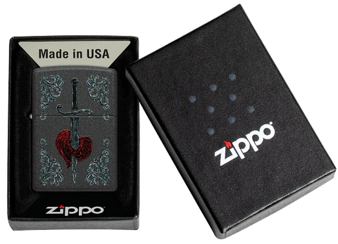 Zippo Heart Dagger Tattoo Design 48617