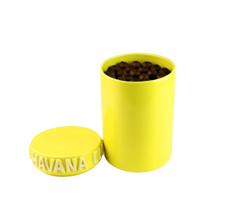 Club Havana Humidor Jar - Corn Yellow/Jaune Mais