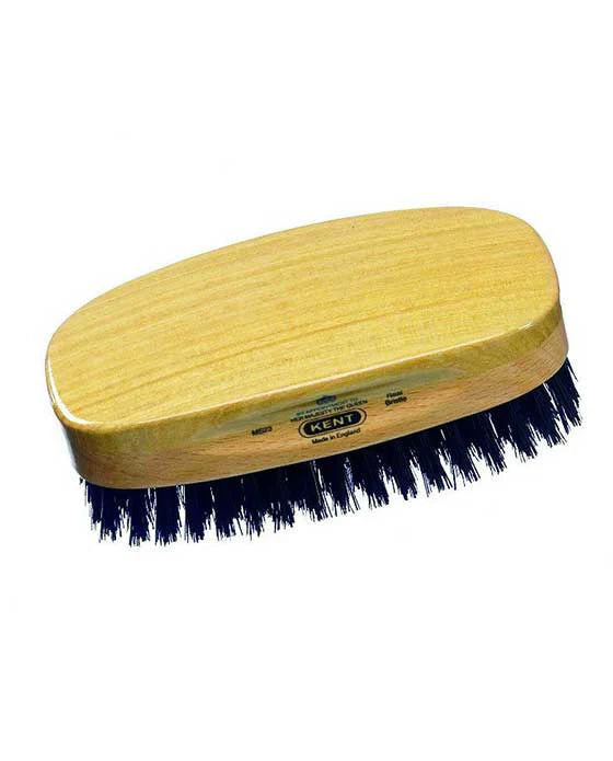 Kent Military Brush, Rectangular, Black Bristles, Satinwood & Beechwood K-MS23