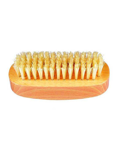 Kent Aqua Nail Brush, White Bristles With Row Of Bristle On Back, Beechwood K-NB3