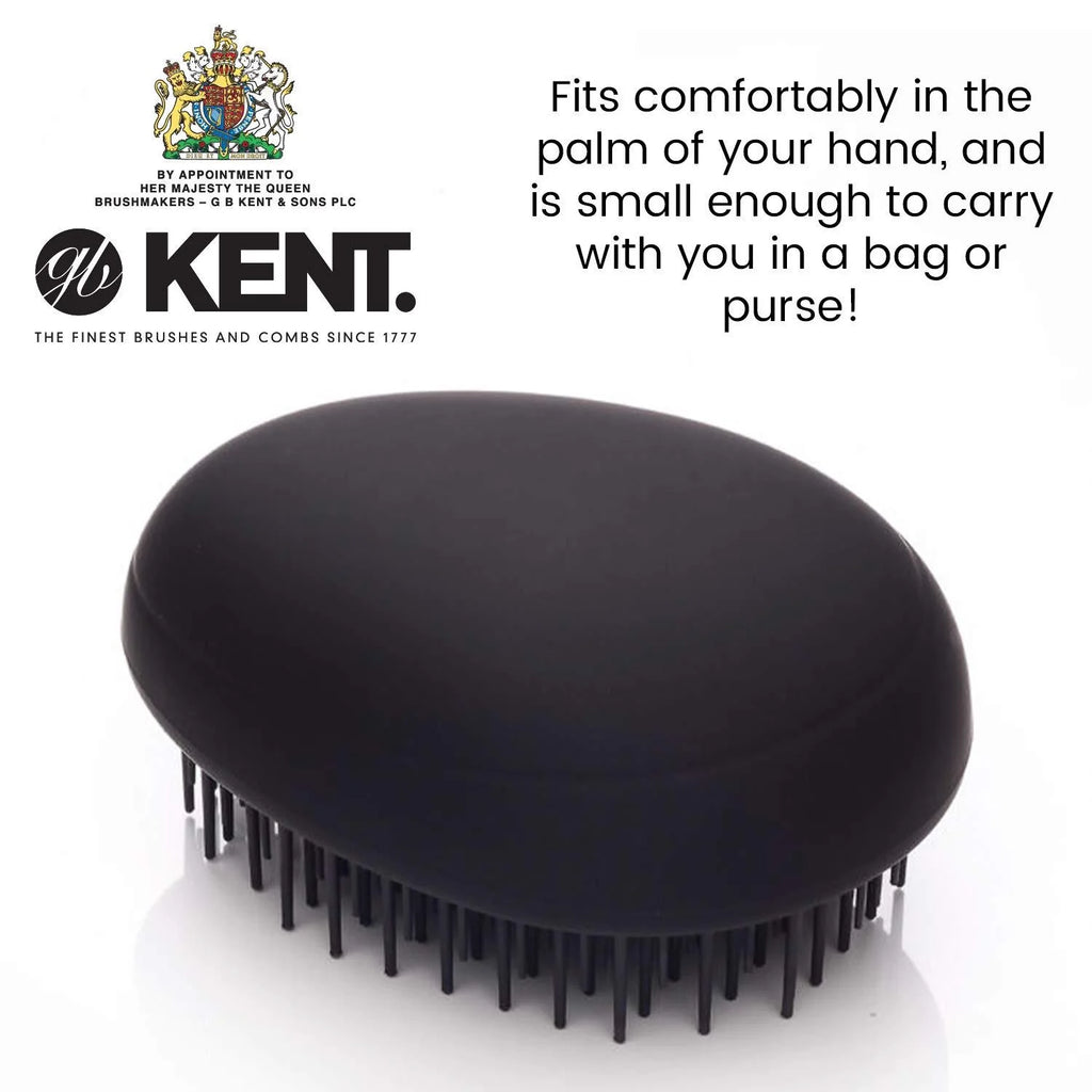 Kent Pebble Detangling Brush in Matt Black K-PMB