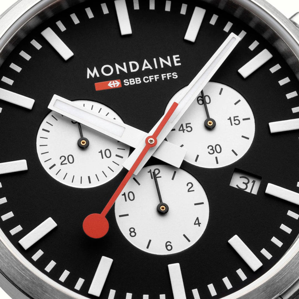 MONDAINE NEO, Black Vegan Grape Leather, 41 mm- MSD.41420.LBV CHRO