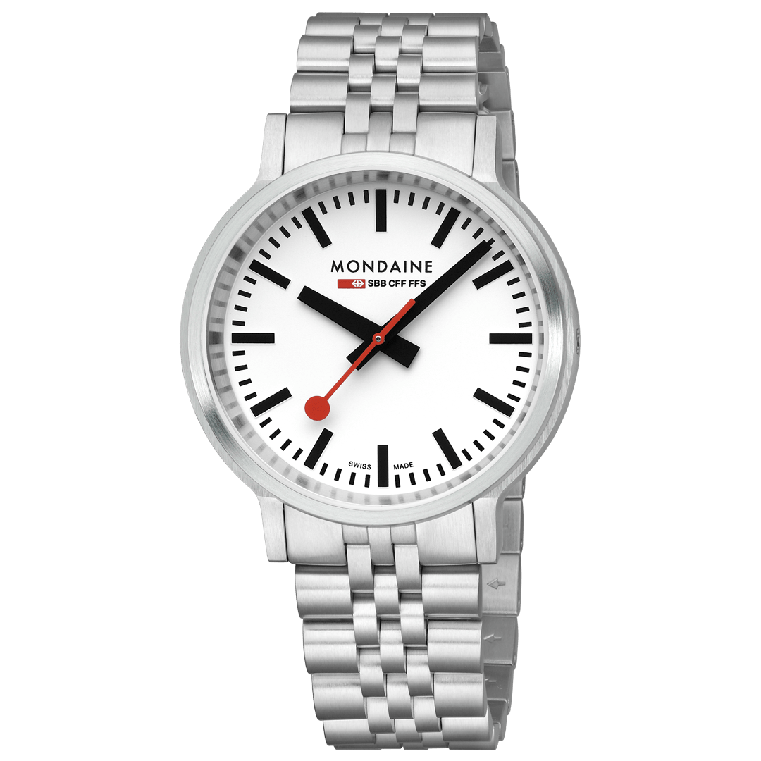 MONDAINE STOP2GO WATCH STAINLESS STEEL