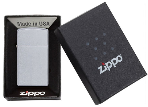 Zippo Satin Chrome Slim 1605