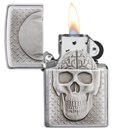 Zippo Skull with Brain Surprise 29818