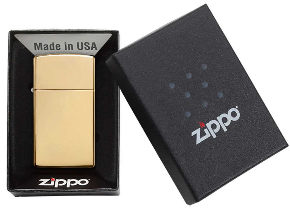 Zippo Slim High Polish Brass 1654B