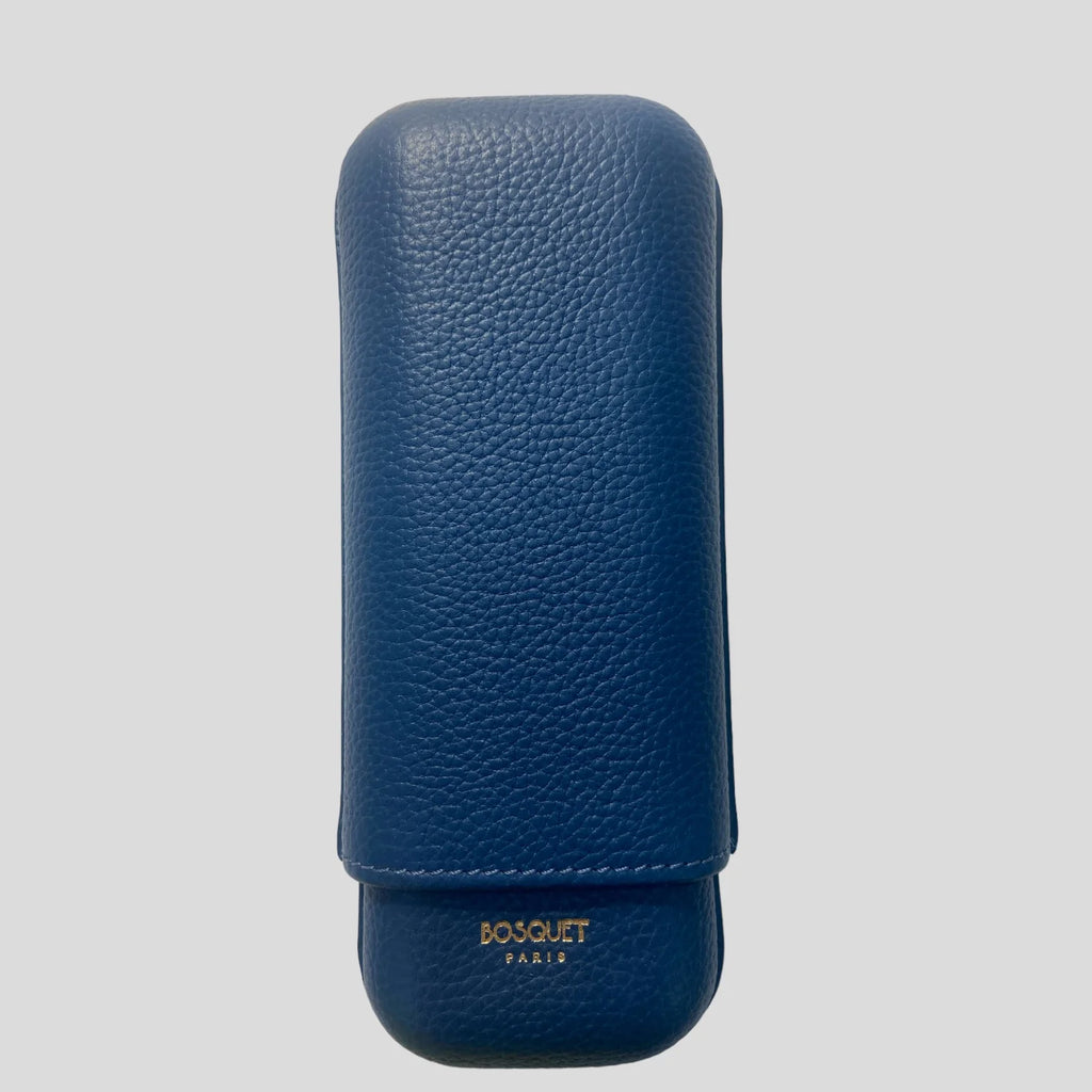 BOSQUET Grained Calf Leather Case For 2 - Blue Lapis TL2BL