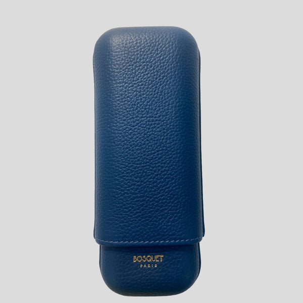 BOSQUET Grained Calf Leather Case For 2 - Blue Lapis TL2BL