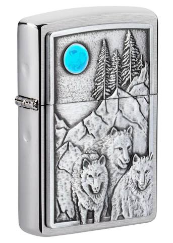 Zippo Wolf Pack and Moon Emblem Design 49295