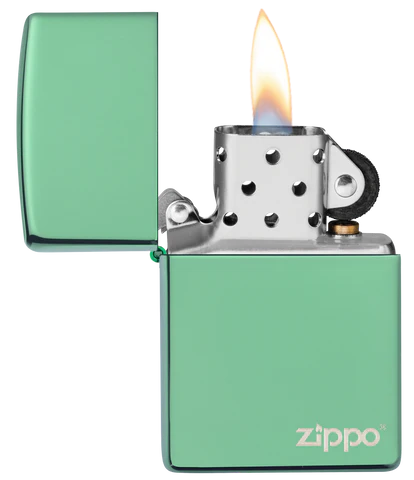 Zippo Chameleon Green Polish Zippo Logo 28129ZL