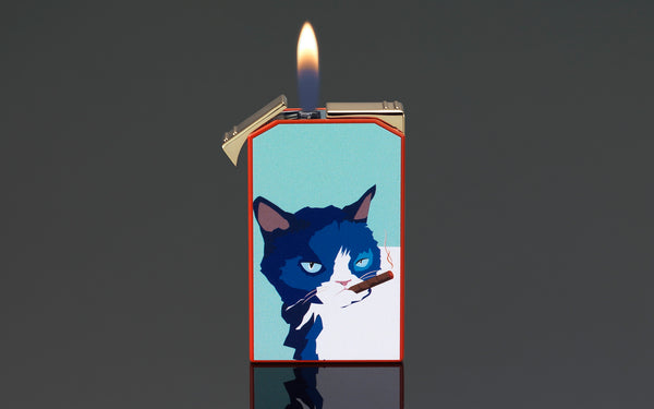 SIGLO Set TWIN Cat Lighter and Cutter Blue/Red