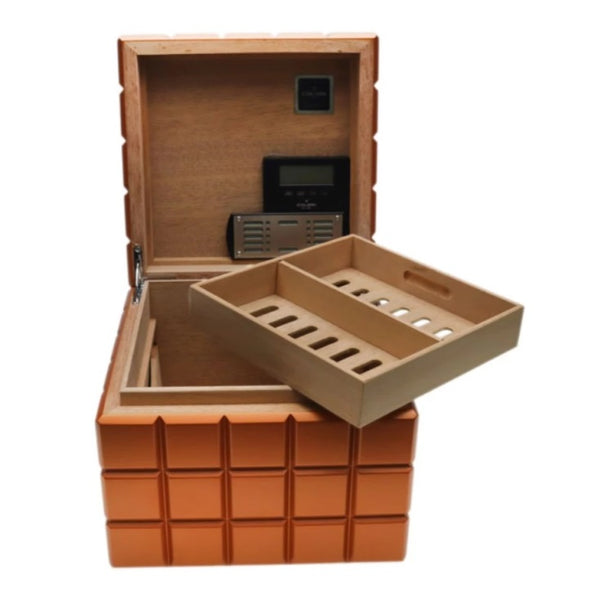 Colibri Heritage Cube Humidor Orange HU125T6