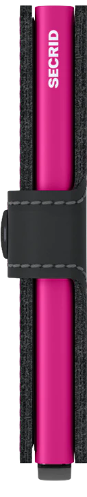 SECRID Miniwallet Matte Black & Fuchsia