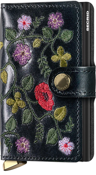 SECRID Miniwallet Premium Stitch Floral Black