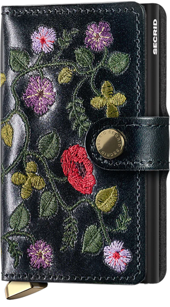 SECRID Miniwallet Premium Stitch Floral Black