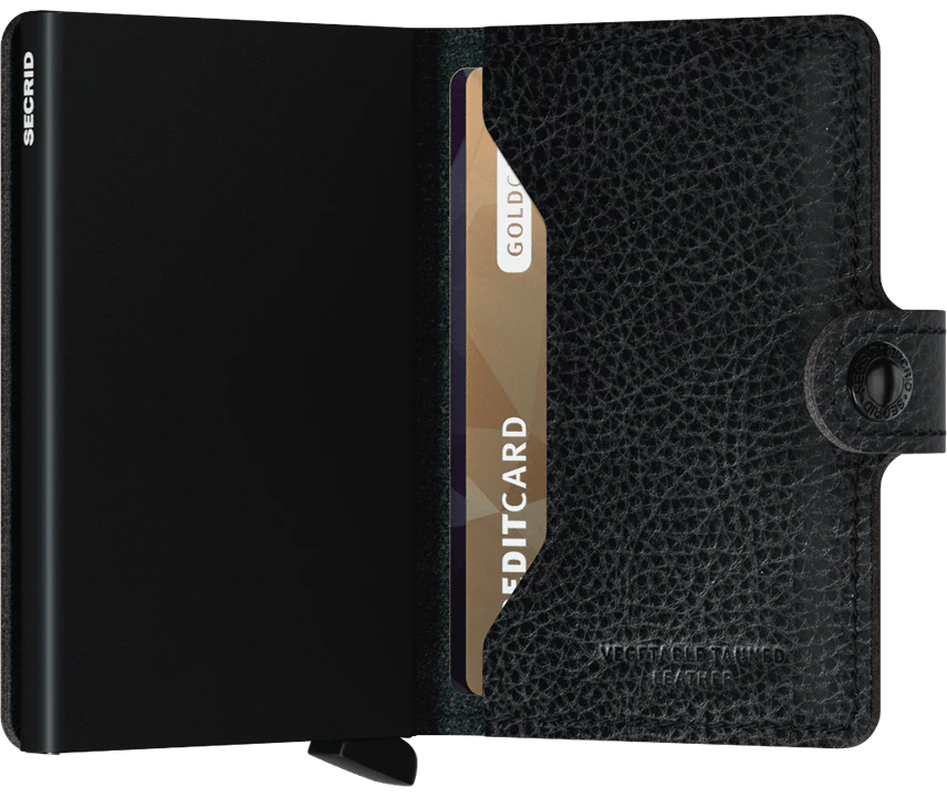 SECRID Miniwallet Vegetable Tanned Black Black