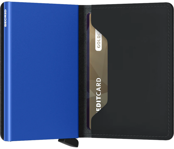 SECRID Slimwallet Matte Black and Blue