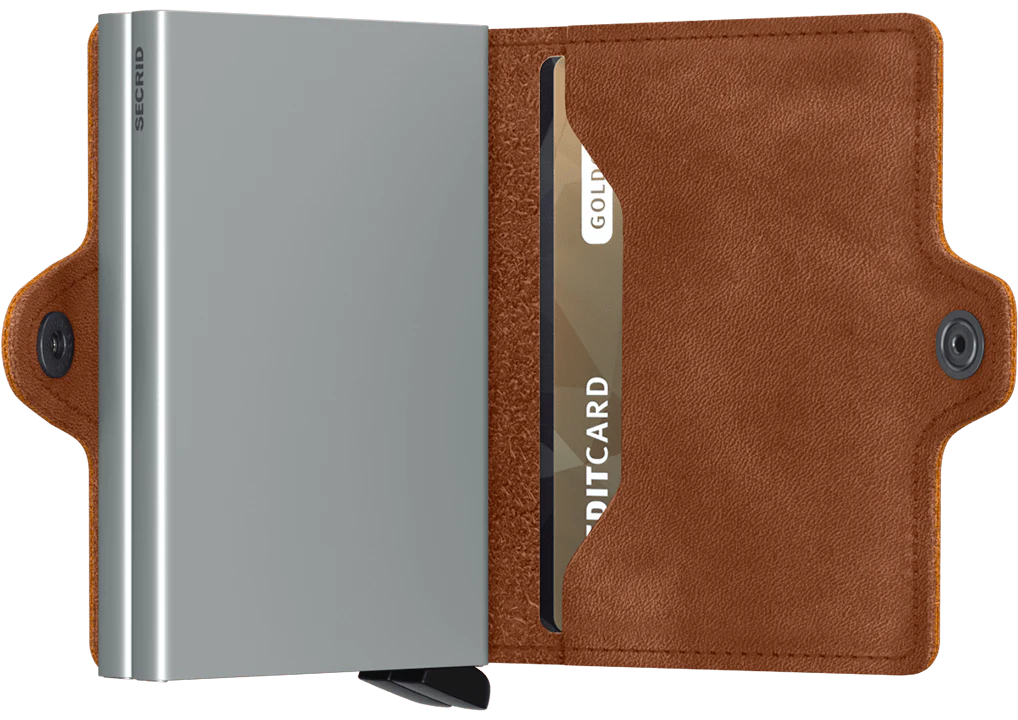 SECRID Twinwallet Vintage Cognac Silver