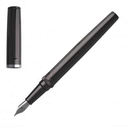 Hugo Boss Gear Metal Dark Chrome Fountain Pen HSN9672D