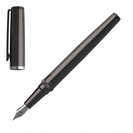 Hugo Boss Gear Metal Dark Chrome Fountain Pen HSN9672D