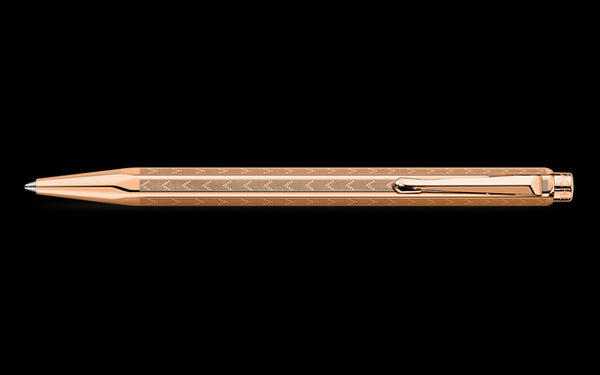 Caran D'ache Rose-Gilded ECRIDOR CHEVRON Ballpoint Pen