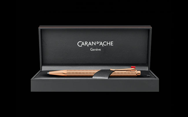 Caran D'ache Rose-Gilded ECRIDOR CHEVRON Ballpoint Pen